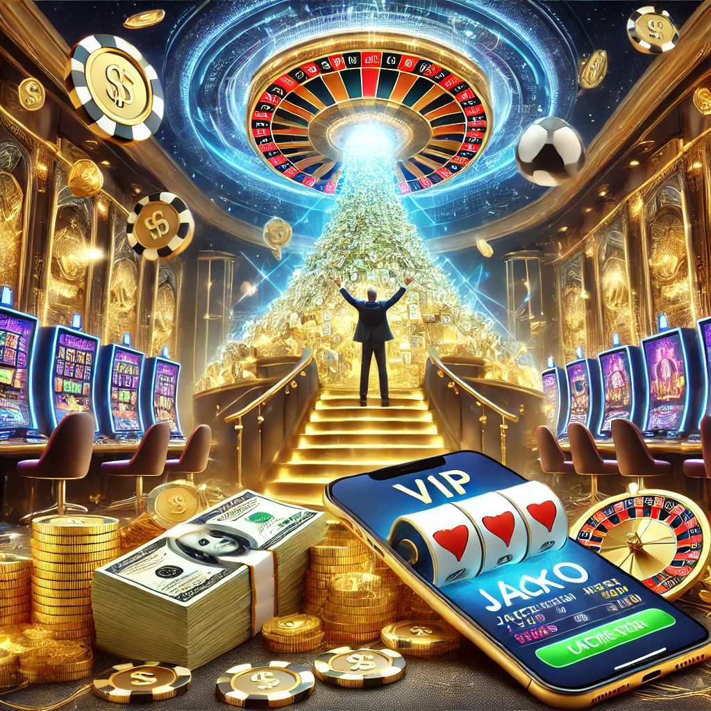 Online casino platformunda VIP bir oyuncunun büyük jackpot kazanma anı.